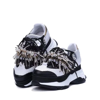 Platform Women Sneakers Black Thick Sole Walking Shoes Women Sneakers Leisure Platform Chunky Sneakers Increasing High Heel
Platform Women Sneakers Black Thick Sole Walking Shoes Women Sneakers Leisure Platform Chunky Sneakers Increasing High Heel