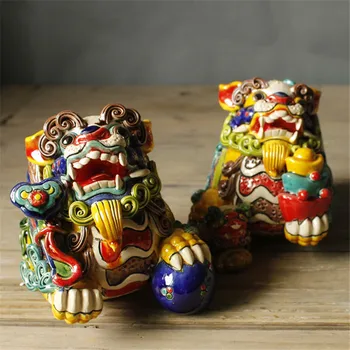 2PCS/SET CHINESE COLORS KIRIN LION ART SCULPTURE CERAMIC LUCKY DIVINE BEAST FIGURINES STATUE FENG SHUI HOME DECORATION R4187
2PCS/SET CHINESE COLORS KIRIN LION ART SCULPTURE CERAMIC LUCKY DIVINE BEAST FIGURINES STATUE FENG SHUI HOME DECORATION R4187