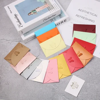 5Pcs/Lot Colored Butterfly Buckle Kraft Paper Envelopes Simple Love Retro Buckle Decorative Small Paper Envelope School Supply
5Pcs/Lot Colored Butterfly Buckle Kraft Paper Envelopes Simple Love Retro Buckle Decorative Small Paper Envelope School Supply