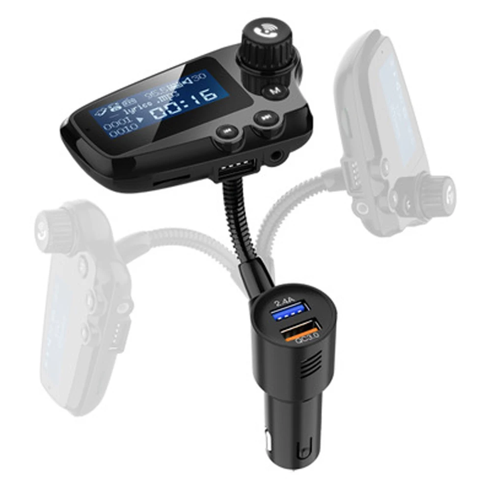 New Bluetooth 5.0 QC3.0 Quick Charge 1.8 Inch LCD Display Car Kit Handsfree FM Transmitter AUX Audio Receiver Car MP3 Player
New Bluetooth 5.0 QC3.0 Quick Charge 1.8 Inch LCD Display Car Kit Handsfree FM Transmitter AUX Audio Receiver Car MP3 Player