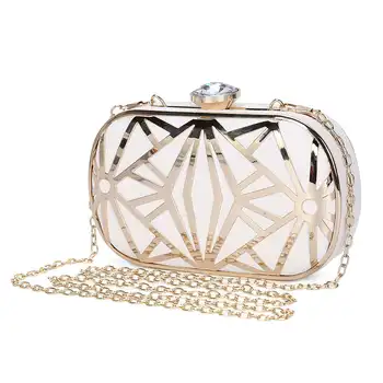 Women Evening Bags Exquisite Leather Handbag Metal Hollow Designer Wedding Party Clutch Purse(White)
Women Evening Bags Exquisite Leather Handbag Metal Hollow Designer Wedding Party Clutch Purse(White)