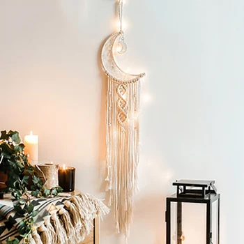 Macrame Tapestry Wall Hanging Moon Wall Decor Handcraft Background Room Home Decoration Art Gift Woven Knitted Tapestries
Macrame Tapestry Wall Hanging Moon Wall Decor Handcraft Background Room Home Decoration Art Gift Woven Knitted Tapestries