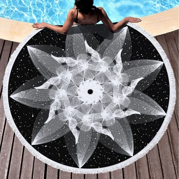 Beach Towels Printed Black Geometric Beach Towel Microfiber Round Fabric Towels For Adult Picnic Blanket
Beach Towels Printed Black Geometric Beach Towel Microfiber Round Fabric Towels For Adult Picnic Blanket