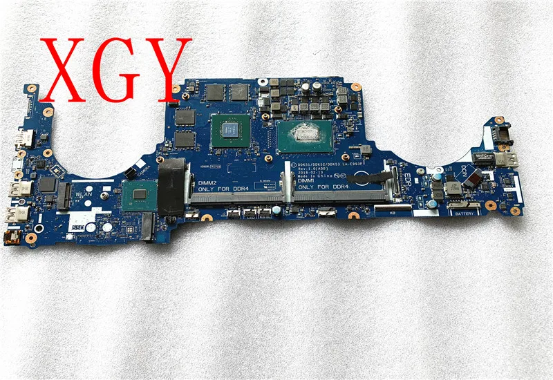 

Original for dell g5 5587 original mainboard LA-E993P 0V4NFF computador portátil placa-mãe I7-8750H GTX1050-4GBTest 100% ok