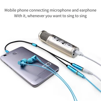 3.5mm Microphone Aux Cable 1 Male 2 Famle Cable Combo Extension Mobile Audio Adapter 
3.5mm Microphone Aux Cable 1 Male 2 Famle Cable Combo Extension Mobile Audio Adapter
