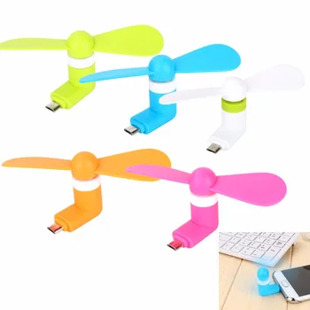 

Mini 2 in 1 Portable Micro USB Fan For iPhone5/6 hand Fans for Samsung HTC Sony Android OTG Smartphone USB Gadget Cooling Cooler