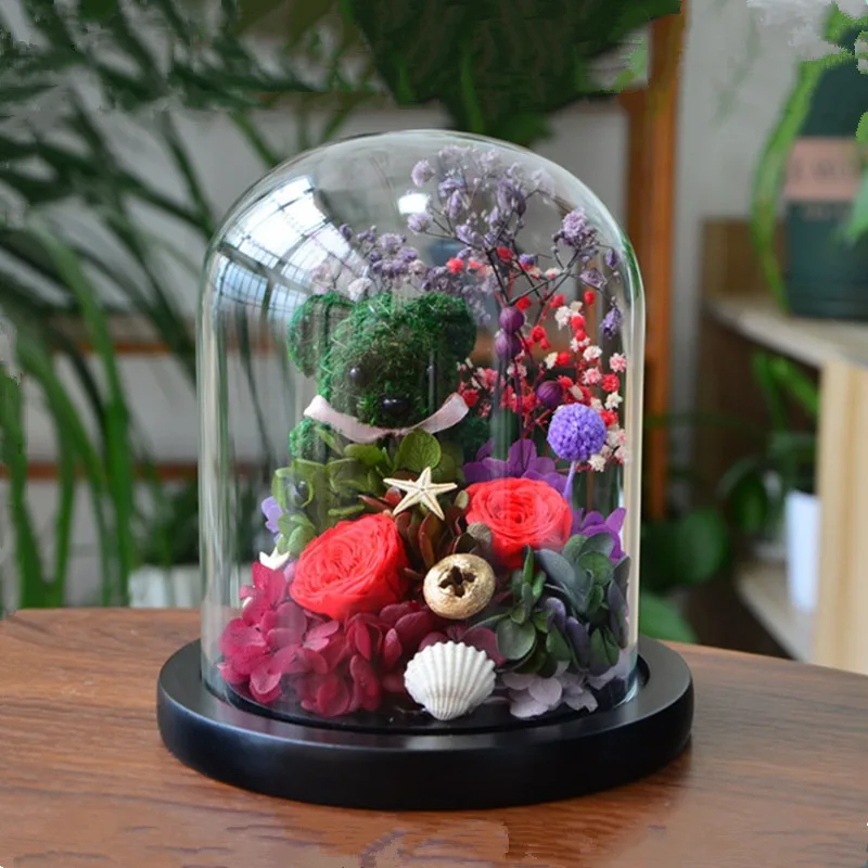 4sets/pack 15*18cm Middle Size Glass Dome Vase Home Decoration Black Base Transparent Cover DIY Friend Favor Gift Wedding Prop
4sets/pack 15*18cm Middle Size Glass Dome Vase Home Decoration Black Base Transparent Cover DIY Friend Favor Gift Wedding Prop