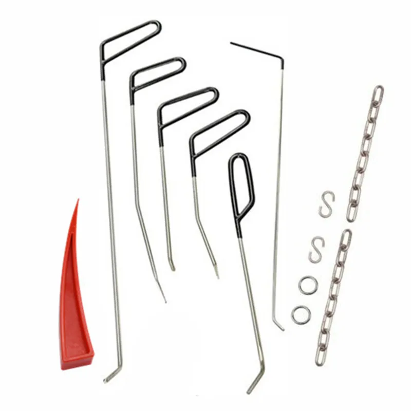 Furuix Dent Removal Rods Tools Dent Repair Kit 6 pcs Rod hook C push hooks red wedges Iron chain
Furuix Dent Removal Rods Tools Dent Repair Kit 6 pcs Rod hook C push hooks red wedges Iron chain