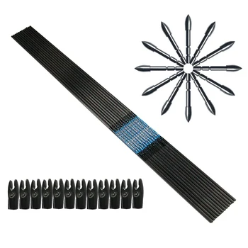 12pcs Archery Pure Carbon Arrow Shaft Spine500-1000 ID 4.2mm Arrow Nock and 80gr Point Tips for Recurve Bow Hunting Accessories
12pcs Archery Pure Carbon Arrow Shaft Spine500-1000 ID 4.2mm Arrow Nock and 80gr Point Tips for Recurve Bow Hunting Accessories