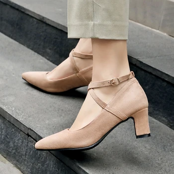 Plus Size 34-48 NEW Shoes Woman Pumps Cross-tied Ankle Strap Wedding Party Shoes Dress Women Shoes High Heels Suede Ladies Shoes
Plus Size 34-48 NEW Shoes Woman Pumps Cross-tied Ankle Strap Wedding Party Shoes Dress Women Shoes High Heels Suede Ladies Shoes