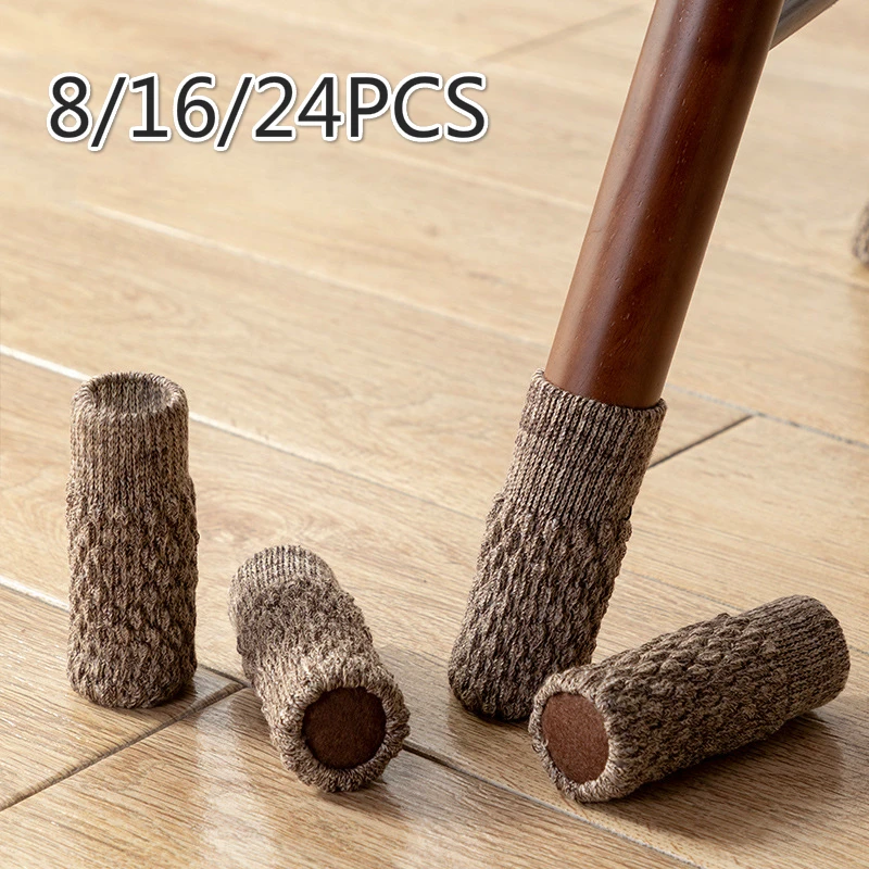 8/16/24PCS Knitting Non-Slip Table Chair Leg Cap Pad New Year Solid Color Elastic Stretch Protective Furniture Table Sock Cover
8/16/24PCS Knitting Non-Slip Table Chair Leg Cap Pad New Year Solid Color Elastic Stretch Protective Furniture Table Sock Cover