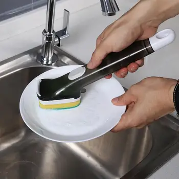 Multifunctional Automatic Liquid Addition Sponge Dish Washing Brush Long Handle Refillable Bowls Cleaning Kitchen Clean Tools
Multifunctional Automatic Liquid Addition Sponge Dish Washing Brush Long Handle Refillable Bowls Cleaning Kitchen Clean Tools