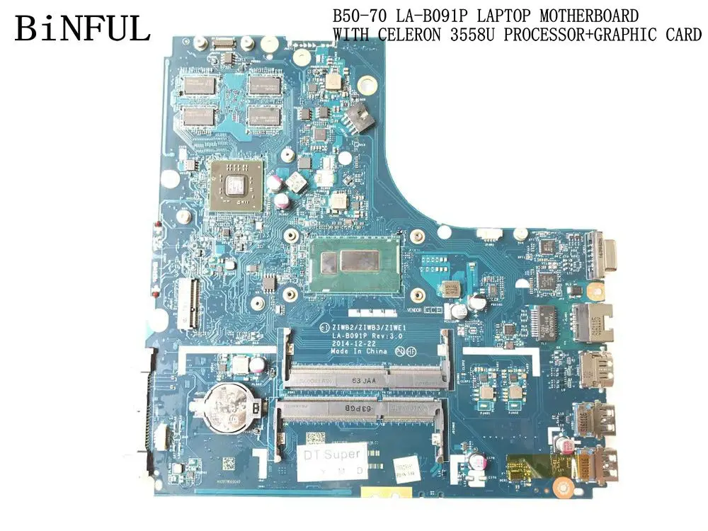 Быстрая доставка. ZIWB2/ZIWB3/ZIWE1 LA-B091P B50-70 материнская плата для ноутбука LENOVO