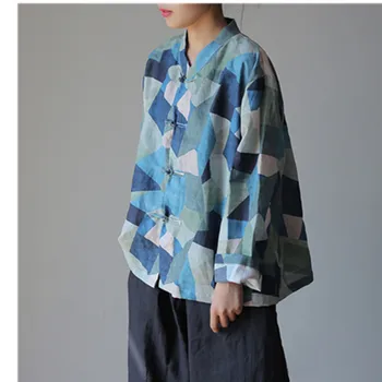 Casual Shirts Chinese Retro Single Breasted 4 Colors Streetwear Cotton Linen Patchwork Digital Printing Stand Collar Shirt
Casual Shirts Chinese Retro Single Breasted 4 Colors Streetwear Cotton Linen Patchwork Digital Printing Stand Collar Shirt