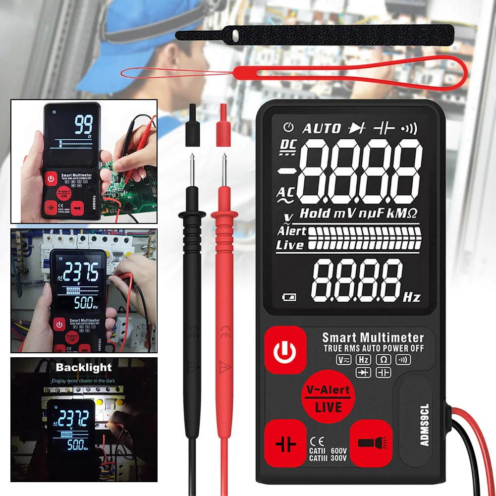 Novel Smart Auto Digital Multimeter Large Screen Display Voltage Resistance Tool ADMS9CL Shipping
Novel Smart Auto Digital Multimeter Large Screen Display Voltage Resistance Tool ADMS9CL Shipping
