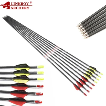 Linkboy Archery SP400-1000 30'' ID4.2mm Carbon Arrows 1.75inch Arrow Vanes Arrow Point 80gr for Recurve Bow Shooting 12Pcs
Linkboy Archery SP400-1000 30'' ID4.2mm Carbon Arrows 1.75inch Arrow Vanes Arrow Point 80gr for Recurve Bow Shooting 12Pcs