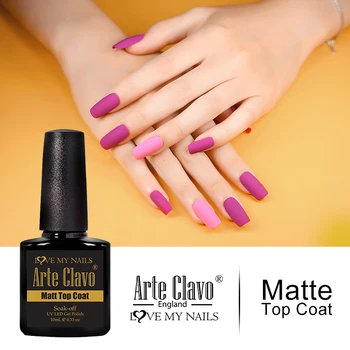 

Arte Clavo 10ml Matte Top Gel Nail Polish Primer Base Matt Top Coat Gel Varnish Nail Art Manicure Matt Transparent Soak Off