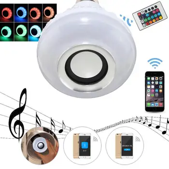 LED Music Bulb E27 Wireless Speaker Bar Gift Home Mini Light Remote Control KTV Portable Smart Loudspeaker Lamp Audio Colorful
LED Music Bulb E27 Wireless Speaker Bar Gift Home Mini Light Remote Control KTV Portable Smart Loudspeaker Lamp Audio Colorful