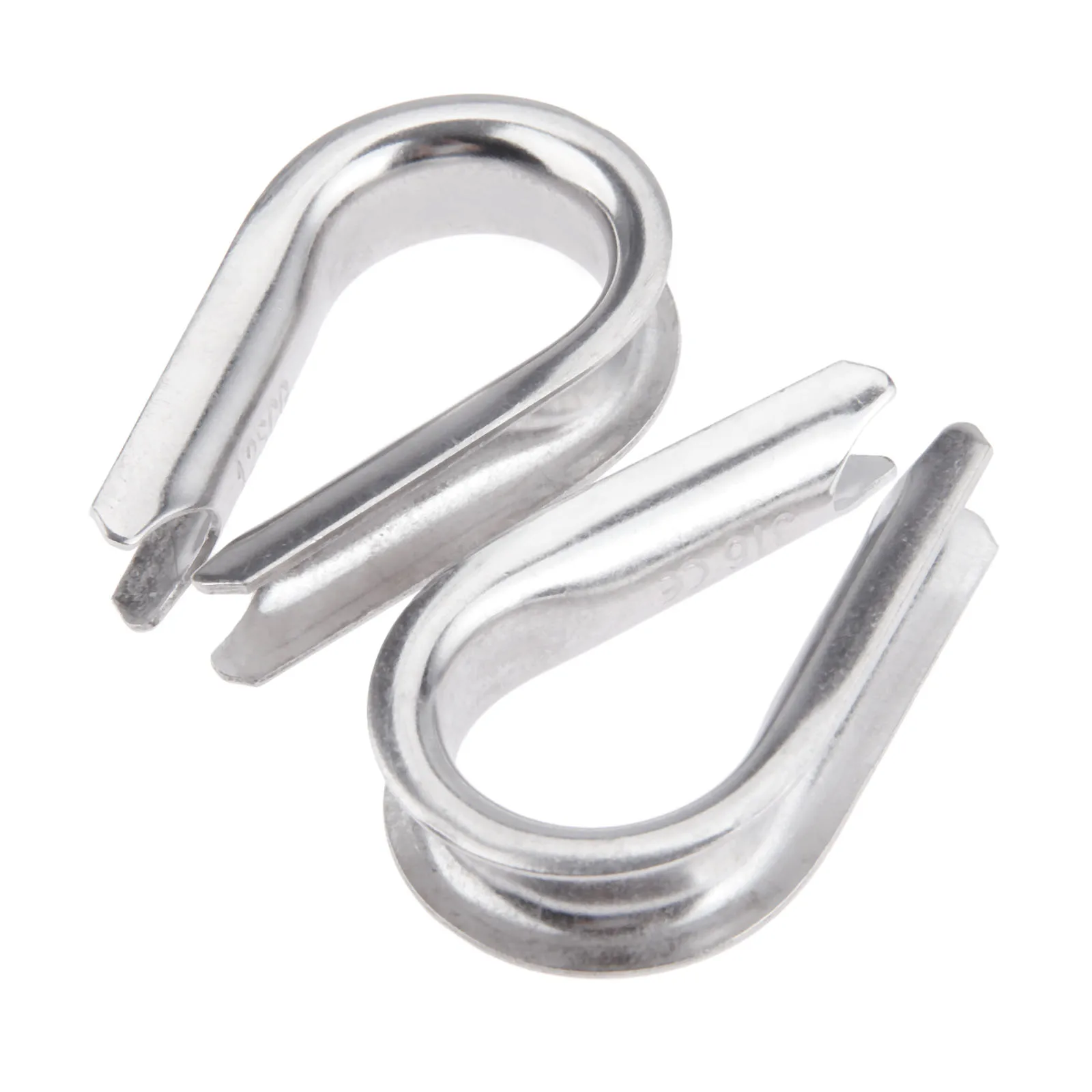 Stainless Steel Wire Rope Thimbles 12MM x2 Marine Webbing Boat Cable Loop 