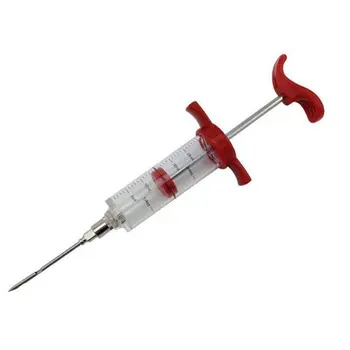 BBQ Meat Syringe Marinade Injector Metal Turkey Chicken Flavor Syringe Kitchen Cooking Syinge Accessories 1 Piece
BBQ Meat Syringe Marinade Injector Metal Turkey Chicken Flavor Syringe Kitchen Cooking Syinge Accessories 1 Piece