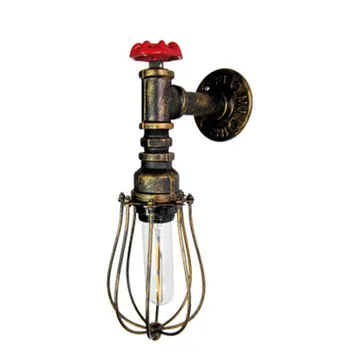 Water Pipe Wall Light Loft Lamp Retro Vintage Bird Cage Home Bar Industrial Pendant 110-220v Applique Murale Luminaire 
Water Pipe Wall Light Loft Lamp Retro Vintage Bird Cage Home Bar Industrial Pendant 110-220v Applique Murale Luminaire