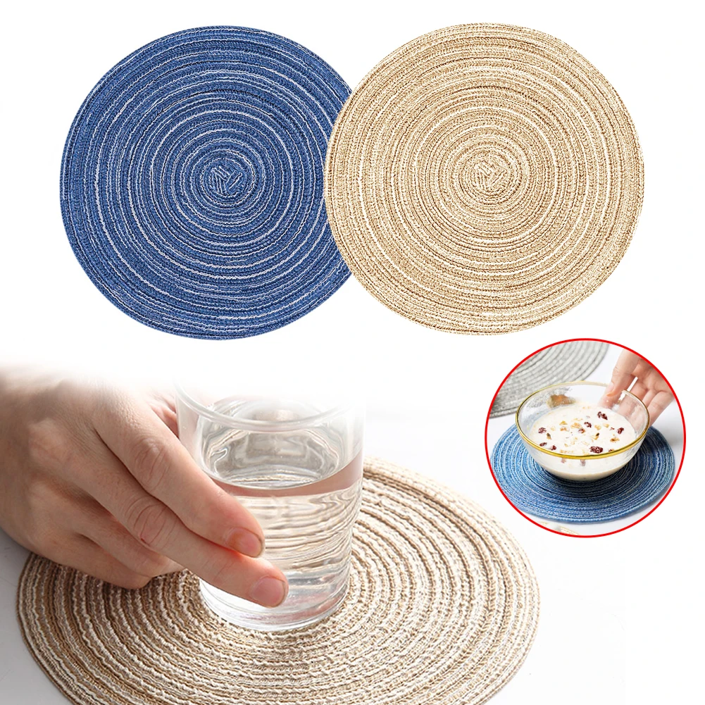 Round Braided Placemats Set Of 6 Washable Round For Kitchen Table Hot Drink Coffee Mug Cup Coasters Non Slip kitchen Mat Decor
Round Braided Placemats Set Of 6 Washable Round For Kitchen Table Hot Drink Coffee Mug Cup Coasters Non Slip kitchen Mat Decor