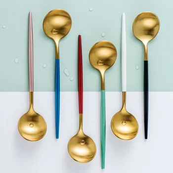 4PCS Tea Spoon stainless Steel Dessert Spoon Gold Tea Coffee Tableware Cutlery Cake Snack Dinnerware Tools Scoop
4PCS Tea Spoon stainless Steel Dessert Spoon Gold Tea Coffee Tableware Cutlery Cake Snack Dinnerware Tools Scoop