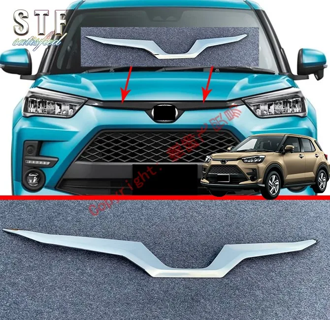 

ABS Chrome Front Grille Around Trim For Toyota Raize A200A\210A 2019 2020 Car Accessories Stickers