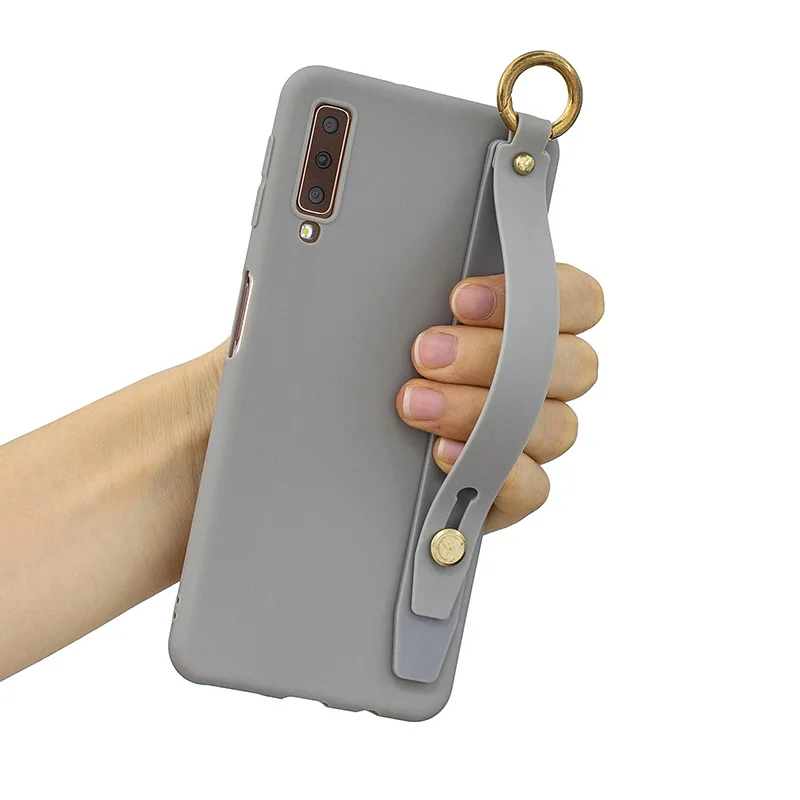 4 Colors Solid Color Wrist Strap Case For Samsung Galaxy A10 A30 A40 A50 A60 A70 A80 A6 Plus A7 A9 2018 Soft TPU Cover Stand Coq
4 Colors Solid Color Wrist Strap Case For Samsung Galaxy A10 A30 A40 A50 A60 A70 A80 A6 Plus A7 A9 2018 Soft TPU Cover Stand Coq