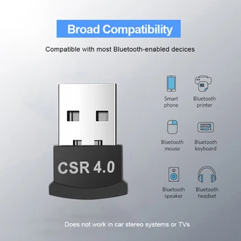 Kebidumei USB Bluetooth Dongle Adapter Mini Wireless Bluetooth 4.0 Music Sound Transmitter Receiver Adapter For PC Computer
Kebidumei USB Bluetooth Dongle Adapter Mini Wireless Bluetooth 4.0 Music Sound Transmitter Receiver Adapter For PC Computer