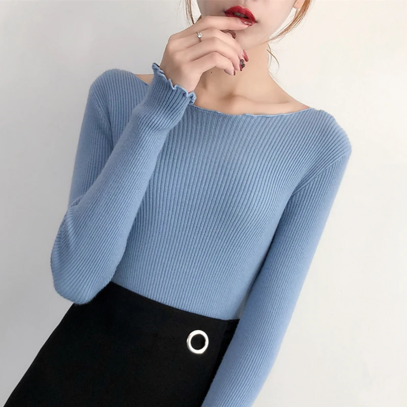 2019 Autumn Winter Women Sweaters Knitting Shirt Pullover Top Female Casual Slim Elastic Soild Tight Knitted Bottoming Shirts
2019 Autumn Winter Women Sweaters Knitting Shirt Pullover Top Female Casual Slim Elastic Soild Tight Knitted Bottoming Shirts
