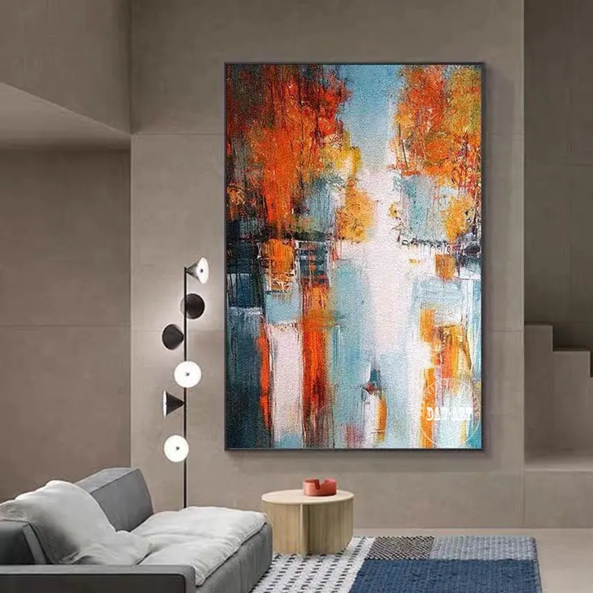 

Free Shipping Contemporary Hand Painted High Quality Abstract Artwork On Canvas Large Wedding Wall Decoration Unframed Hot Sale