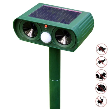 Outdoor solar ultrasonic animal repeller powerful cat dog repeller PIR motion infrared sensor with LED safe waterproof expulsion
Outdoor solar ultrasonic animal repeller powerful cat dog repeller PIR motion infrared sensor with LED safe waterproof expulsion