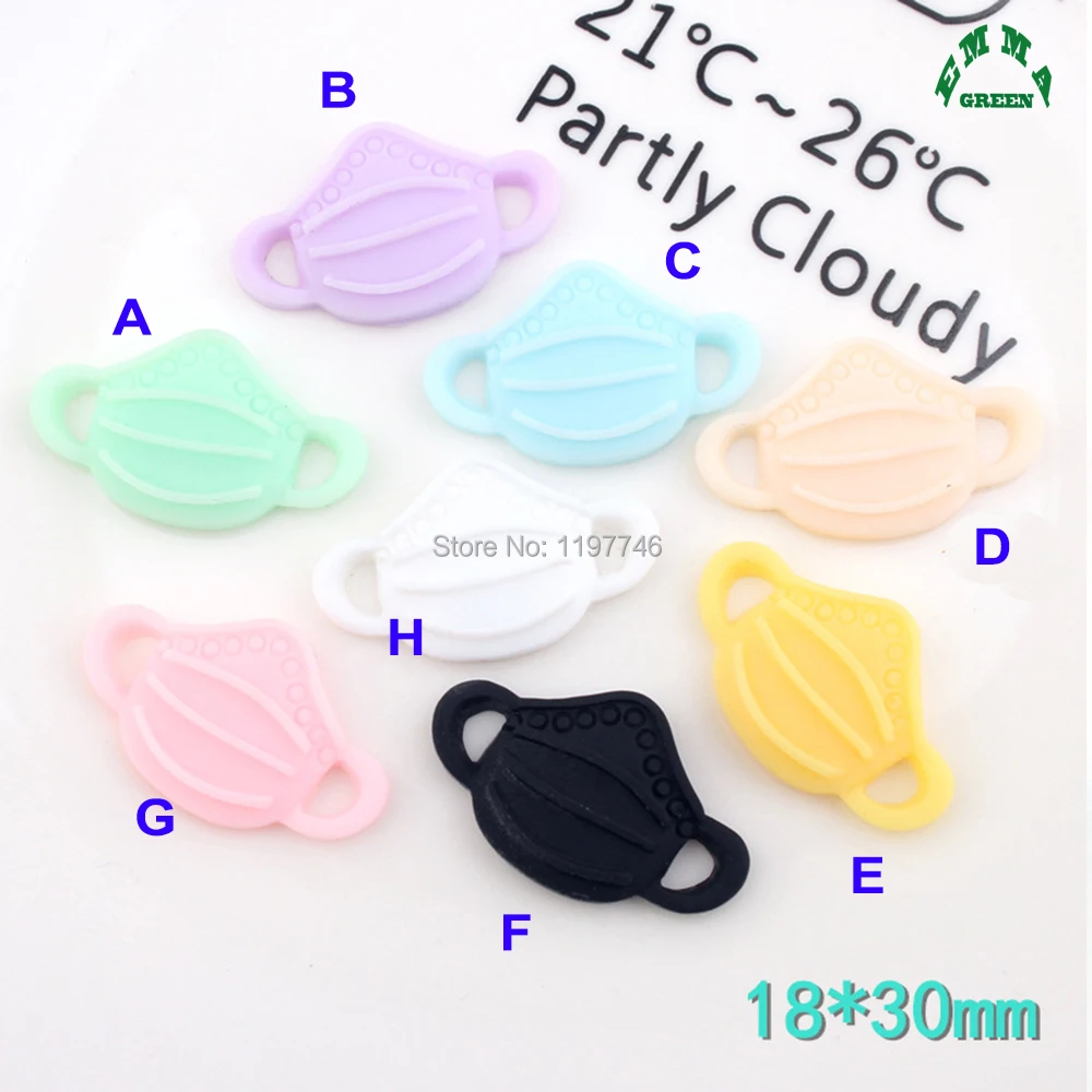 

Mouth Mask Cabochons for Kids Slime Charm 20pcs Pastel Resin Charms Beads Accessories Kawaii Cabochon DIY