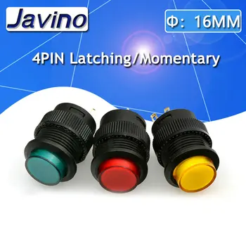 2PCS circular self-lockin 16MM Latching/Momentary push button switch with LED lighting 4Pin R16-503
2PCS circular self-lockin 16MM Latching/Momentary push button switch with LED lighting 4Pin R16-503