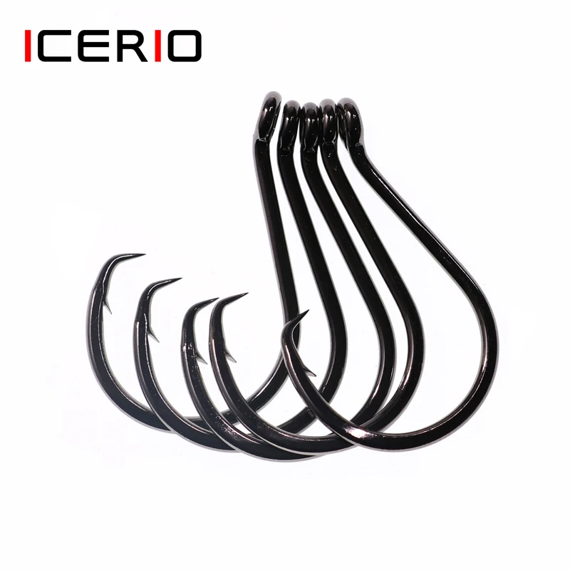 ICERIO 5pcs Barbed Fishhook Octopus Catfish Snapper Circle Saltwater Hook High Carbon Steel Offset Hooks 1#~9/0# Fishing Tackle
ICERIO 5pcs Barbed Fishhook Octopus Catfish Snapper Circle Saltwater Hook High Carbon Steel Offset Hooks 1#~9/0# Fishing Tackle