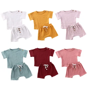 0-24M New Fashion Soild Baby 2pcs Clothes Set Baby Girls Boys Summer Cotton Short Sleeve T-Shirts Short Pants 6 Colors 
0-24M New Fashion Soild Baby 2pcs Clothes Set Baby Girls Boys Summer Cotton Short Sleeve T-Shirts Short Pants 6 Colors