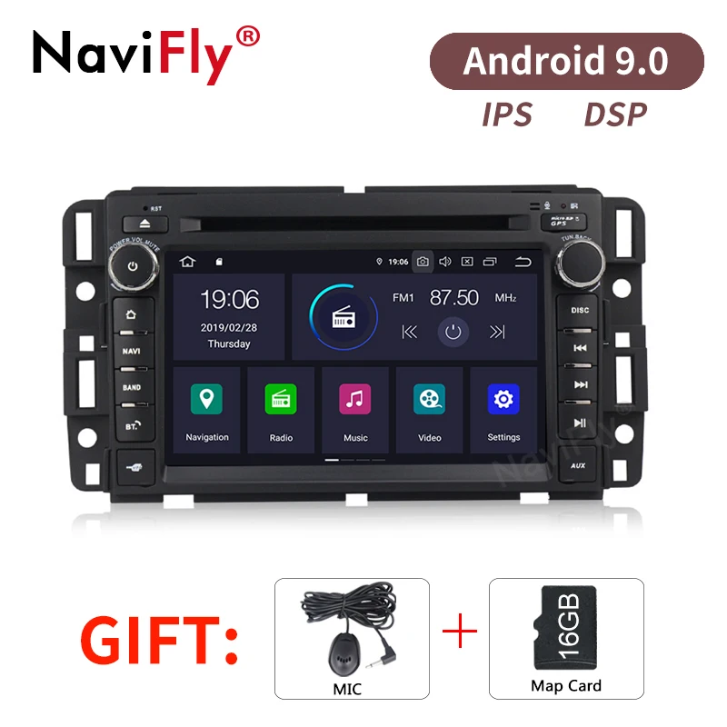 NaviFly IPS Screen DSP Android 9.0 Car Multimedia Player For Chevrolet Suburban Tahoe Impala Buick Enclave GMC HUMMER 2 Radio BT
NaviFly IPS Screen DSP Android 9.0 Car Multimedia Player For Chevrolet Suburban Tahoe Impala Buick Enclave GMC HUMMER 2 Radio BT