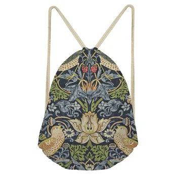 Aulaygo William Morris Print Women Drawstring Bags Fashion Mini String Rucksacks for Female Reusable Storage Backpacks Wholesale
Aulaygo William Morris Print Women Drawstring Bags Fashion Mini String Rucksacks for Female Reusable Storage Backpacks Wholesale