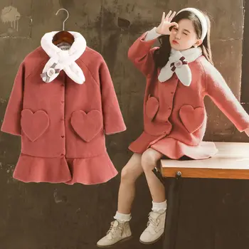 7 Autumn and Winter Clothes Girls Fashion Love Pocket Design Woolen Coat Long Scarf Coat Princess Jacket New Children Woolen
7 Autumn and Winter Clothes Girls Fashion Love Pocket Design Woolen Coat Long Scarf Coat Princess Jacket New Children Woolen