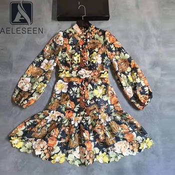AELESEEN Luxury A-Line Dresses 2020 Spring New Runway Hollow Out Office Lady Elegant Lantern Sleeve Floral Mini Dress Vestidos
AELESEEN Luxury A-Line Dresses 2020 Spring New Runway Hollow Out Office Lady Elegant Lantern Sleeve Floral Mini Dress Vestidos