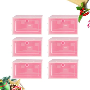 6PCS Transparent Stackable Shoes Box Thicken Shoes Storage Box Plastic Shoe Container - Size S (Pink)
6PCS Transparent Stackable Shoes Box Thicken Shoes Storage Box Plastic Shoe Container - Size S (Pink)