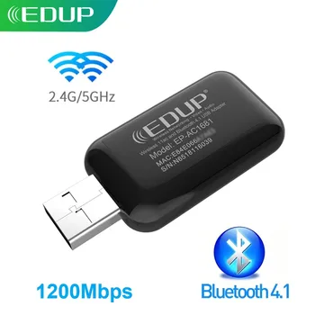 EDUP WIFI Adapter Bluetooth Transmitter 1300Mbps USB Portable Dual Band External Wireless BT4.1 Network 802.11ac for PC Desktop
EDUP WIFI Adapter Bluetooth Transmitter 1300Mbps USB Portable Dual Band External Wireless BT4.1 Network 802.11ac for PC Desktop