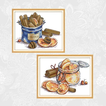 Lemon and Cinnamon Cross Stitch Package Factory Sets Aida14ct 11ct White Cloth Embroidery kit DIY Handmade Needlework
Lemon and Cinnamon Cross Stitch Package Factory Sets Aida14ct 11ct White Cloth Embroidery kit DIY Handmade Needlework