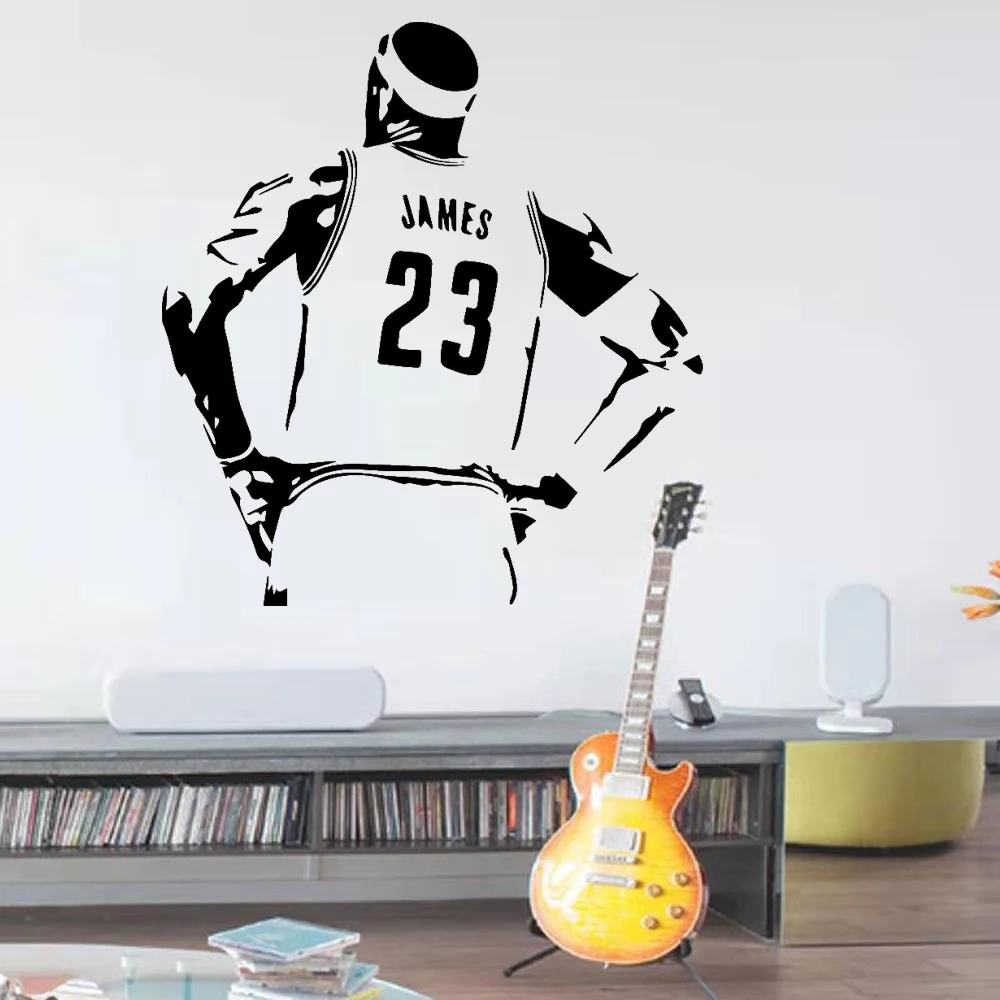 Баскетбольная звезда Леброн Джеймс LBJ Настенная Наклейка для детской комнаты