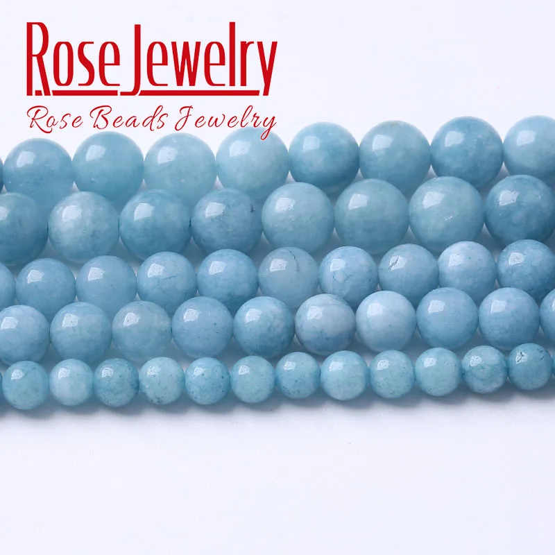 Natural Aquamarines Beads Blue Chalcedony Round Loose Spacer Beads For Jewelry Making DIY Bracelet Accessories 4 6 8 10 12mm 15"
Natural Aquamarines Beads Blue Chalcedony Round Loose Spacer Beads For Jewelry Making DIY Bracelet Accessories 4 6 8 10 12mm 15"