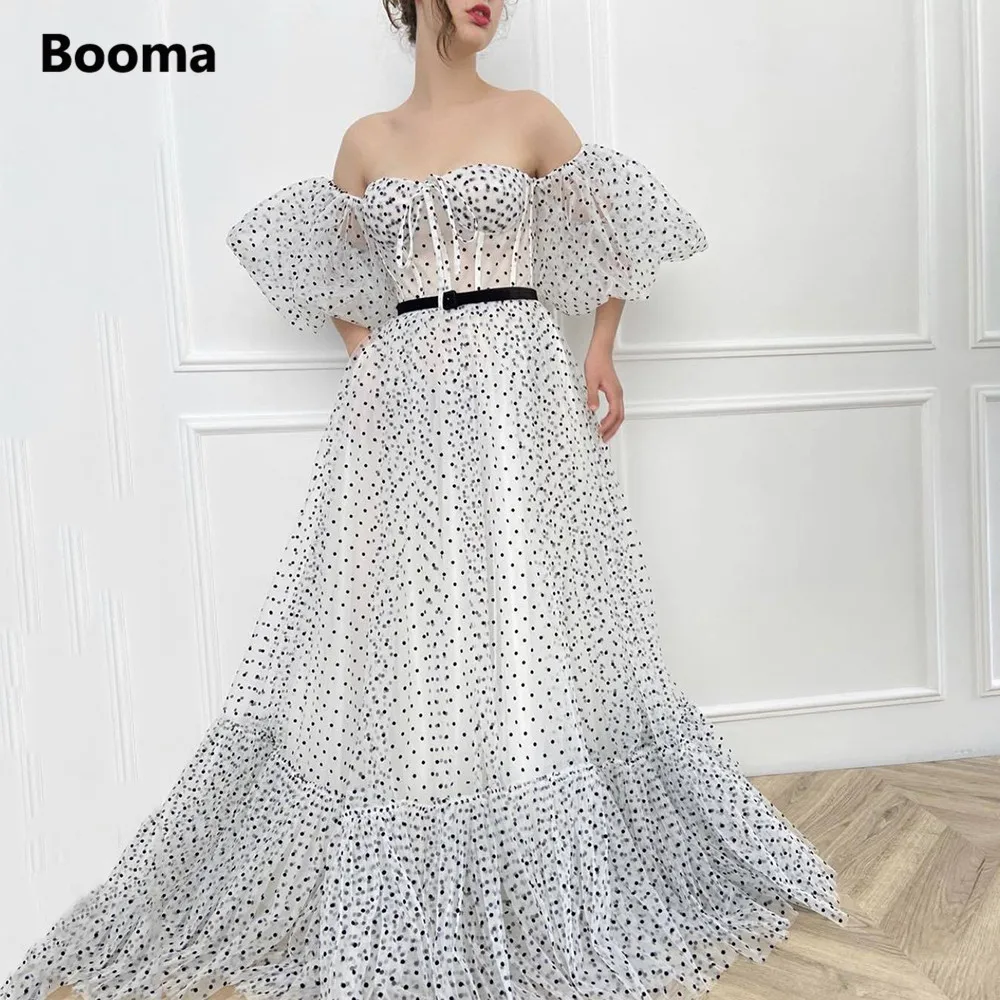 Платья для выпускного вечера из тюля в горошек, с открытыми плечами, с пышными рукавами, бархатные Длинные вечерние платья а-силуэта с поясом
Платья для выпускного вечера из тюля в горошек, с открытыми плечами, с пышными рукавами, бархатные Длинные вечерние платья а-силуэта с поясом