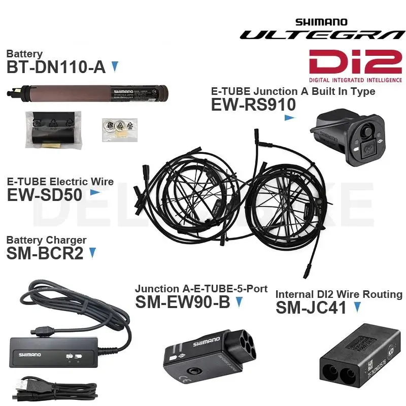 

SHIMANO DURA-ACE ULTEGRA R8050 DI2 Groupset include EW-SD50 SM-JC41 BT-DN110-A SM-BCR2 EW-RS910 SM-EW90A/B Original