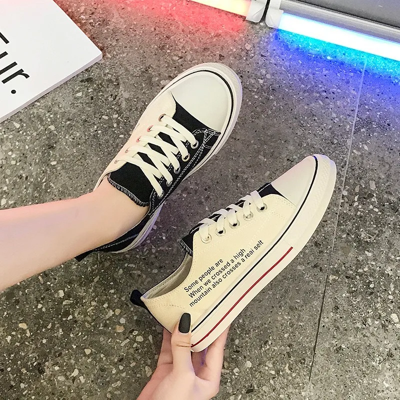 Stitching Color Women Spring Canvas Casual Shoes Breathable Low Top Sneakers Lace Up Shoes Female Zapatillas Mujer W31-45
Stitching Color Women Spring Canvas Casual Shoes Breathable Low Top Sneakers Lace Up Shoes Female Zapatillas Mujer W31-45