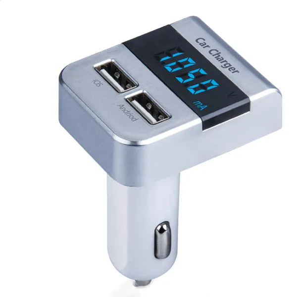 2.1A Dual USB Car Charger 2 Port LCD Display 12-24V Cigarette Socket Lighter Fast Car Charger Power Adapter Car Styling Silver
2.1A Dual USB Car Charger 2 Port LCD Display 12-24V Cigarette Socket Lighter Fast Car Charger Power Adapter Car Styling Silver